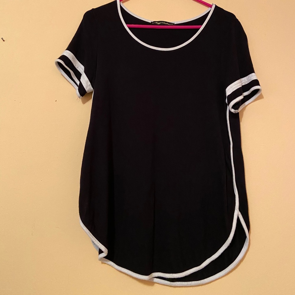 Black with white tee